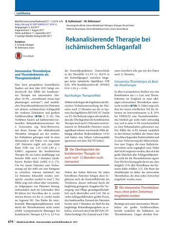 04 Rekanalisierende Therapie bei ischämischem Schlaganfall