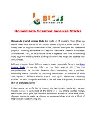 Homemade Scented Incense Sticks