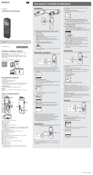 Sony ICD-PX370 - ICD-PX370 Consignes dâutilisation Letton