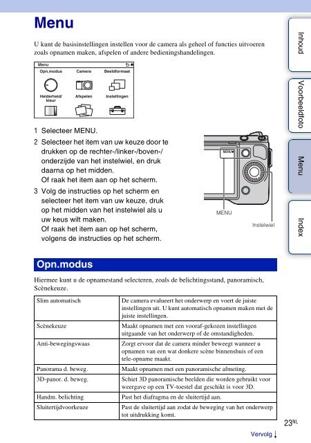 Sony NEX-5ND - NEX-5ND Consignes d&rsquo;utilisation N&eacute;erlandais