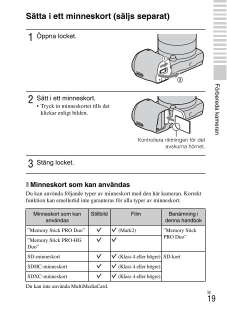 Sony NEX-5ND - NEX-5ND Consignes d&rsquo;utilisation Su&eacute;dois