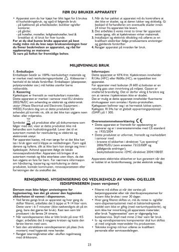 KitchenAid 20RU-D1J A+ - 20RU-D1J A+ NO (858644311010) Istruzioni per l'Uso