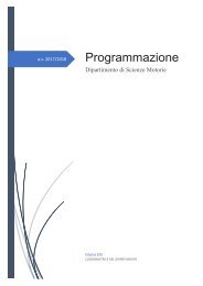 Programmazione del Dipartimento di Scienze Motorie