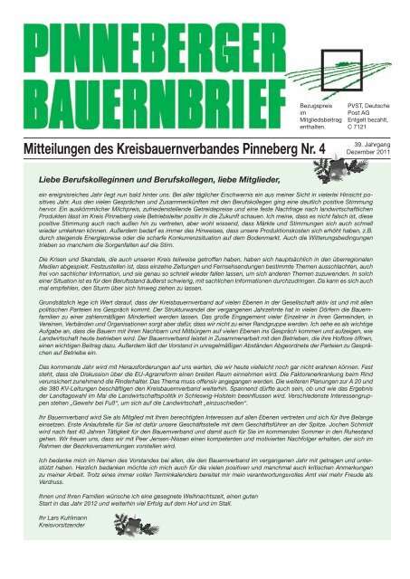 Mitteilungen des Kreisbauernverbandes Pinneberg Nr. 4