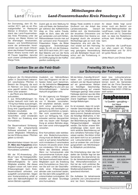 Mitteilungen des Kreisbauernverbandes Pinneberg Nr. 4