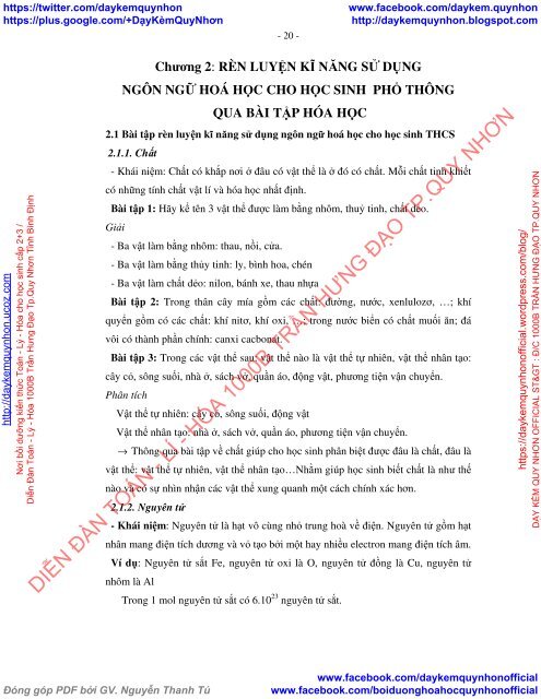 Xây dựng hệ thống bài tập để rèn luyện kĩ năng sử dụng ngôn ngữ hóa học cho học sinh trường phổ thông