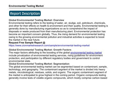 Global Environmental Testing Market, 2016–2024