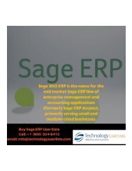 Sage ERP User Data