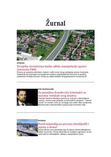 SEDMIČNI NEWSLETTER ŽURNALA