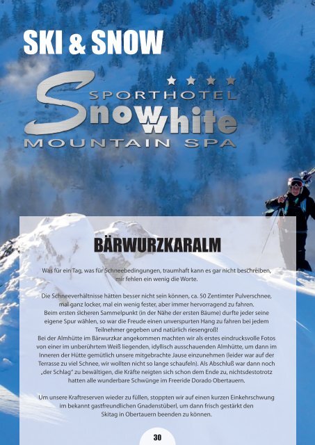 Broschüre Snowwhite 2017/18