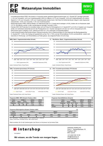 Metaanalyse Immobilien 4. Quartal 2017 