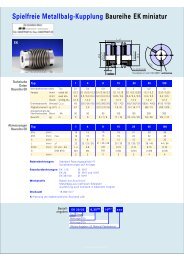 Spielfreie Metallbalg-Kupplung Baureihe EK miniatur