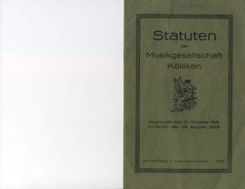 MGK Statuten 1925 Druck 1925