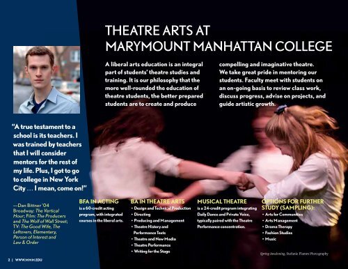 Theatre Arts Divisional Brochure 2017–18