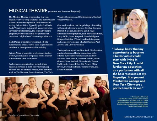Theatre Arts Divisional Brochure 2017–18
