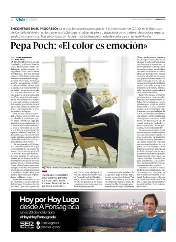 Pepa Poch: "El color es emoción"