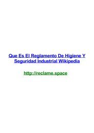 QUE ES EL REGLAMENTO DE HIGIENE Y SEGURIDAD INDUSTRIAL WIKIPEDIA