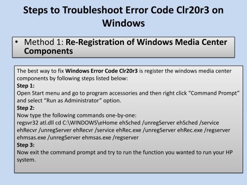 Dial +18443555111 to Fix Error Code Clr20r3 in HP Laptop