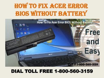 18005603159 How To Fix Acer Error BIOS Without Battery