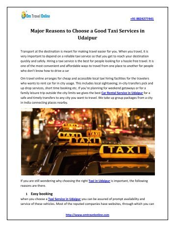 Major Reasons to Choose a Good Taxi Services in Udaipur.output