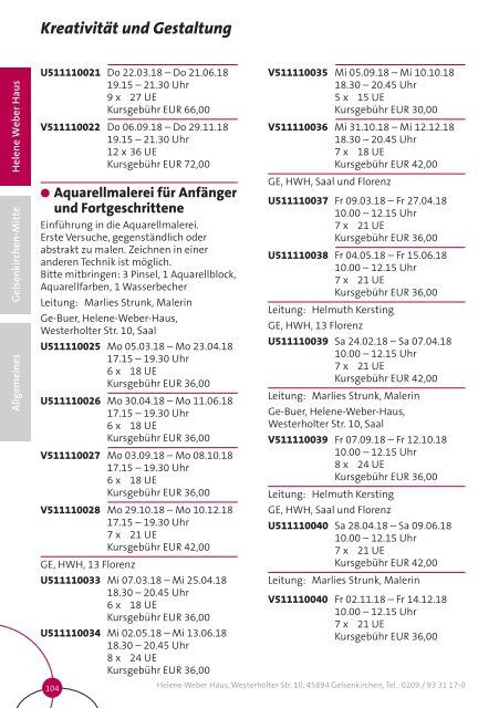 Gelsenkirchen @KEFB Bistum Essen Programm 2018