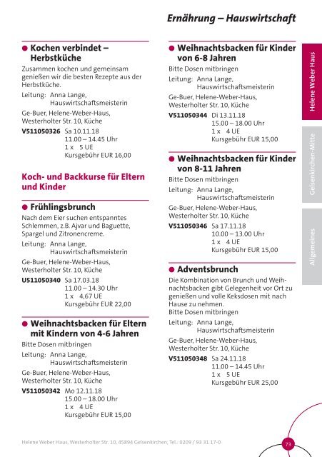 Gelsenkirchen @KEFB Bistum Essen Programm 2018