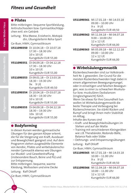 Gelsenkirchen @KEFB Bistum Essen Programm 2018