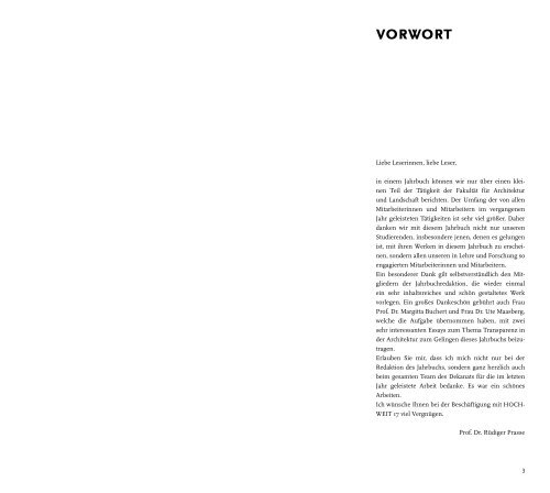 HOCHWEIT 17 – Jahrbuch 2017 der Fakultät für Architektur und Landschaft, Leibniz Universität Hannover
