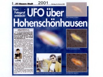 UFO-Pressearchiv - Deutschland 2001-2012