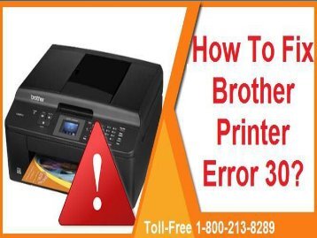 How To Fix Brother Printer Error 30