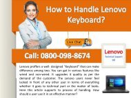 How to Handle Lenovo Keyboard?