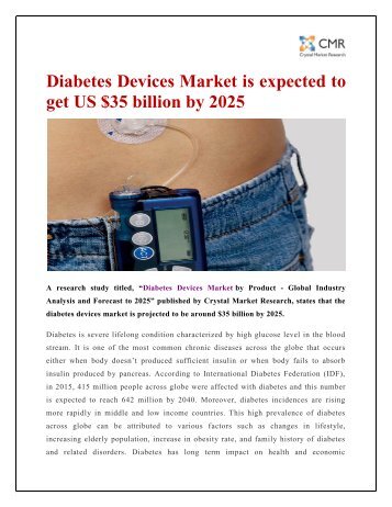 Diabetes Devices Market