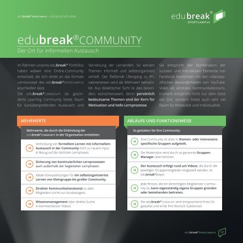 edubreak®SPORTCAMPUS Produktkatalog