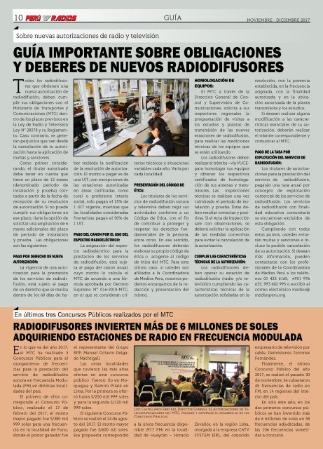 REVISTA PERÚ TV RADIOS NOV - DIC 2017