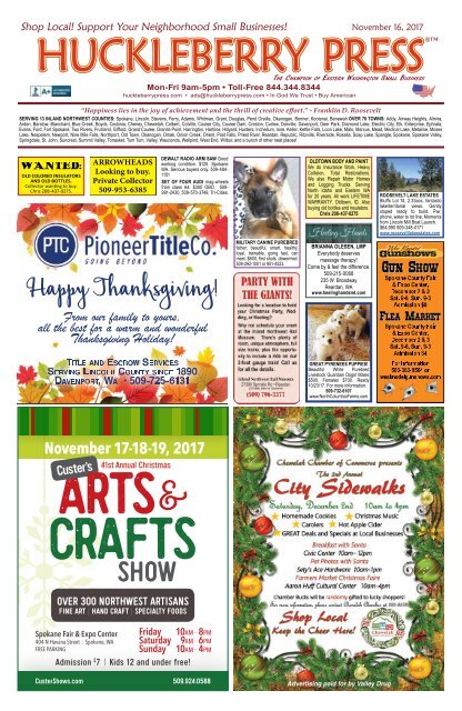 Huckleberry Press 111617
