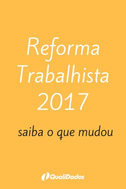 Reforma Trabalhista 2017