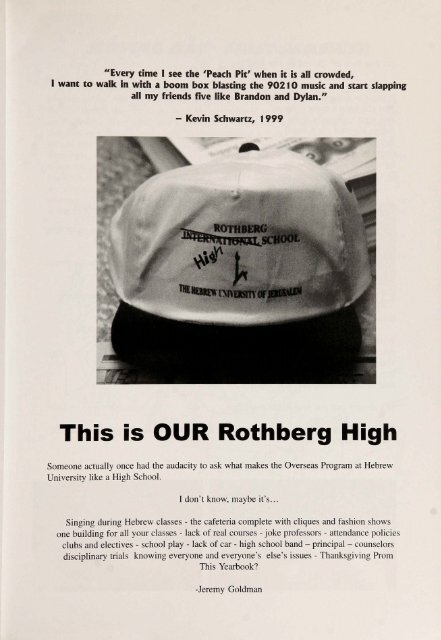 1998-1999 Rothberg Yearbook