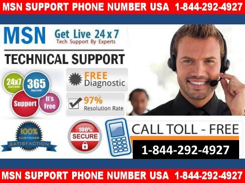 Get solutions of your MSN Account Dial +1-844-292-4927