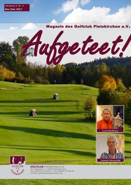 aufgeteet! online Clubmagazin Golfclub Pleiskirchen e.V.