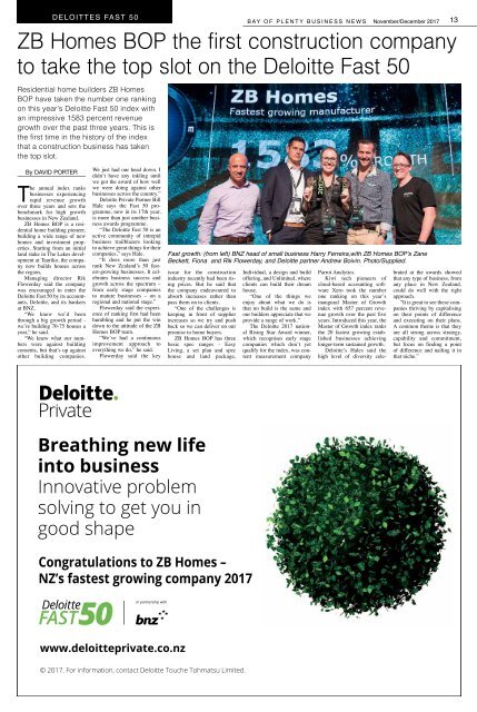 Bay of Plenty Business News November/December 2017