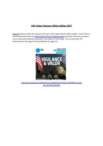 USA Today Veterans Affairs Edition 2017