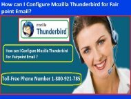 How can I Configure Mozilla Thunderbird for Fairpoint Email?
