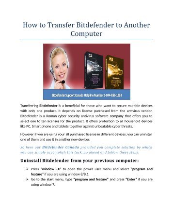 How to Transfer Bitdefender to Another Computer?