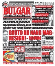 NOVEMBER 22, 2017 BULGAR: BOSES NG PINOY, MATA NG BAYAN