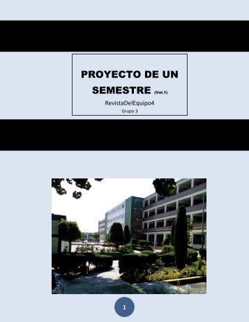 Revista: PROYECTO DE UN SEMESTRE