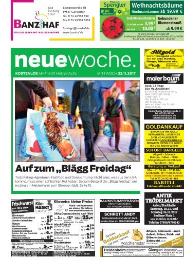 22.11.2017 Neue Woche