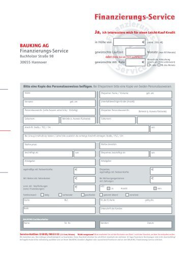 Finanzierungs-Service - BAUKING AG