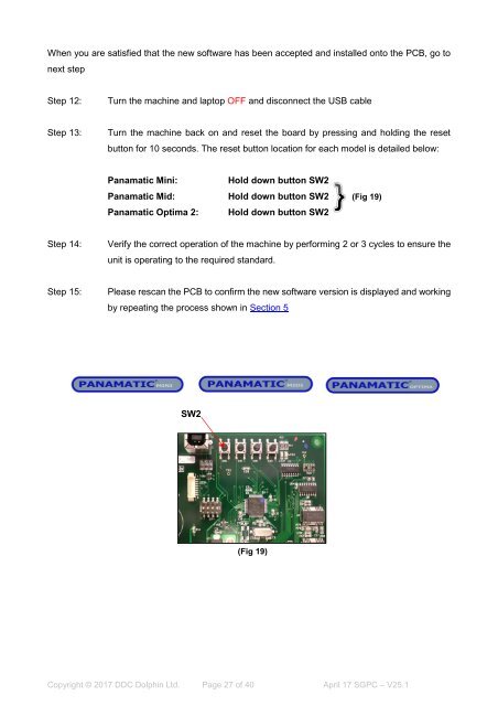 V25.1 Software Guide Panamatic Mini, Midi, Optima 2 v1.5