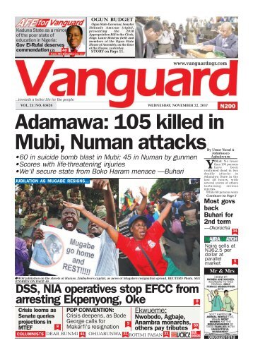 22112017 - Adamawa: 105 killed in Mubi, Numan attacks