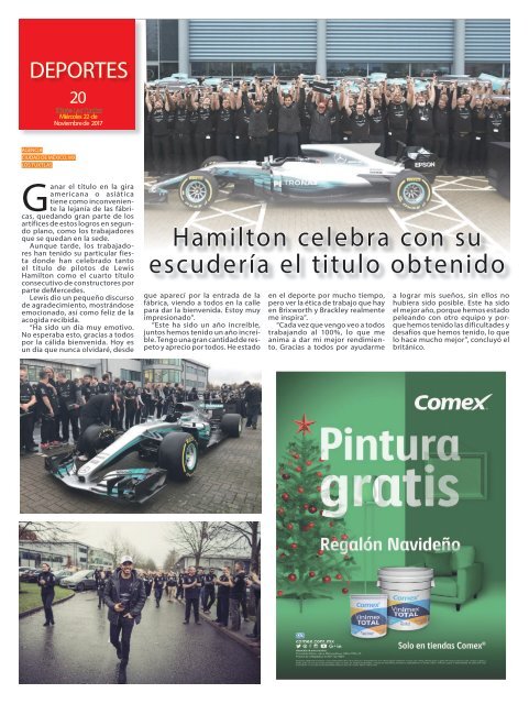 edición de diario los tuxtlas del día 22 de noviembre de 2017